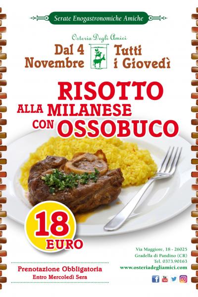 Serate Risotto alla Milanese con Ossobuco